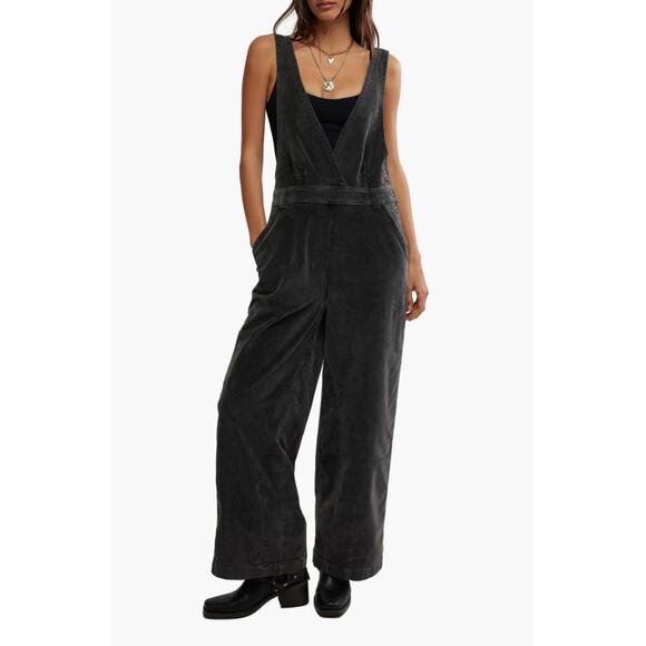 FREE PEOPLE New Mara Cord Overalls Jumpsuit // 10 - Picture 1 of 16